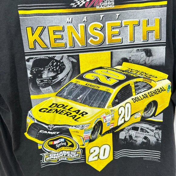 Nascar Black Graphic Tee Shirt Matt Kenseth Dollar General‎ Racing Tee Men's Med - Picture 4 of 5